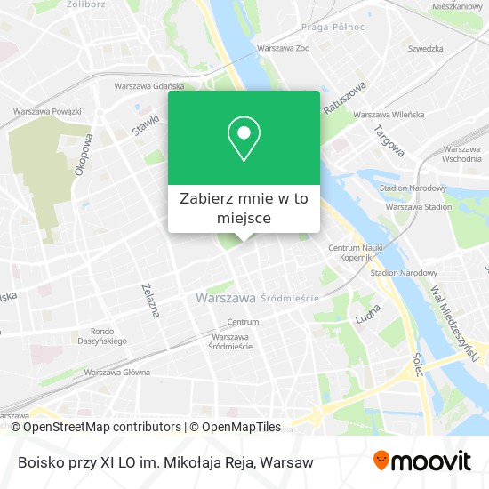 Mapa Boisko przy XI LO im. Mikołaja Reja