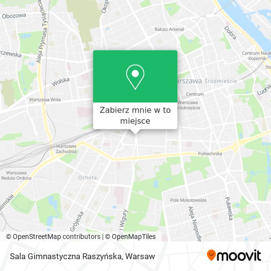 Mapa Sala Gimnastyczna Raszyńska