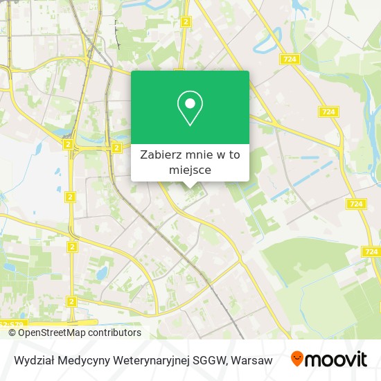 Mapa Wydział Medycyny Weterynaryjnej SGGW