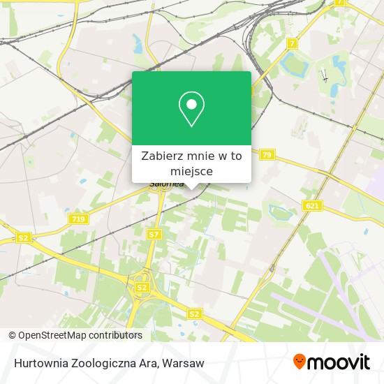 Mapa Hurtownia Zoologiczna Ara