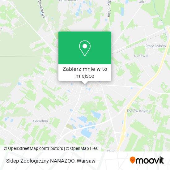 Mapa Sklep Zoologiczny NANAZOO