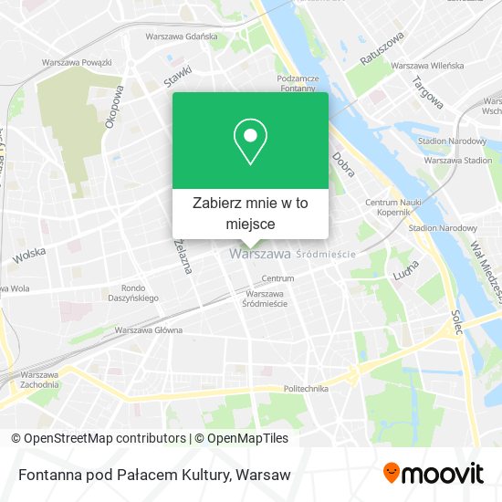 Mapa Fontanna pod Pałacem Kultury