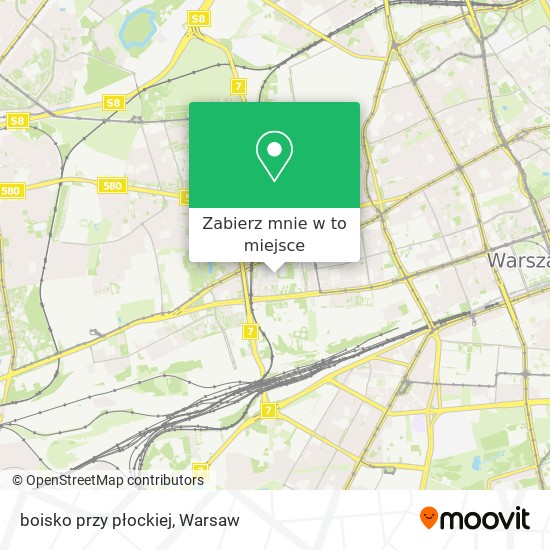 Mapa boisko przy płockiej