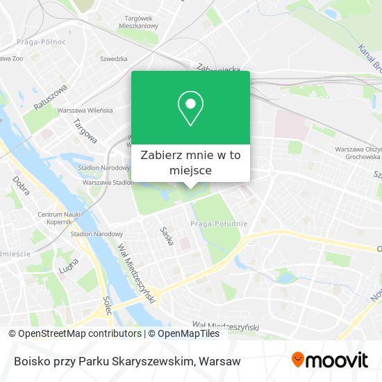 Mapa Boisko przy Parku Skaryszewskim