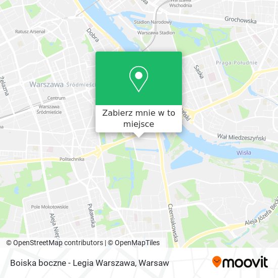 Mapa Boiska boczne - Legia Warszawa