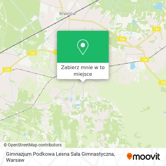 Mapa Gimnazjum Podkowa Lesna  Sala Gimnastyczna