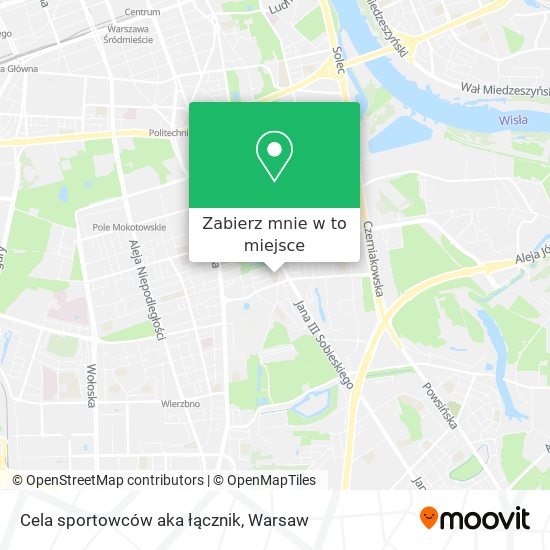 Mapa Cela sportowców aka łącznik