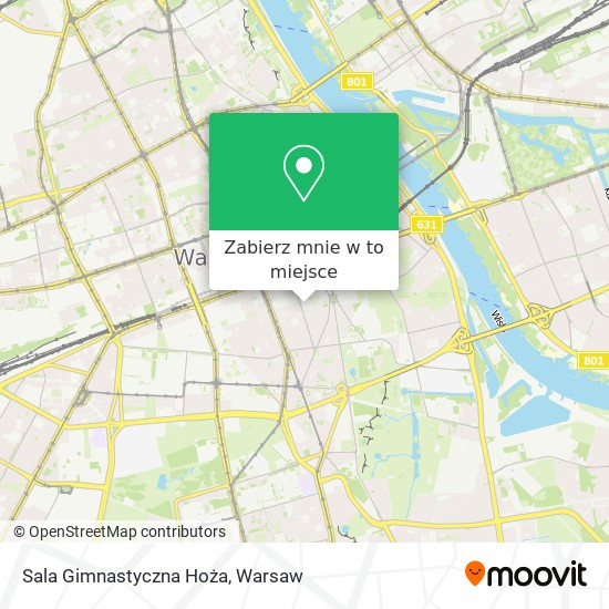 Mapa Sala Gimnastyczna Hoża