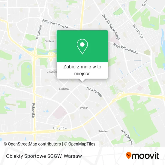 Mapa Obiekty Sportowe SGGW