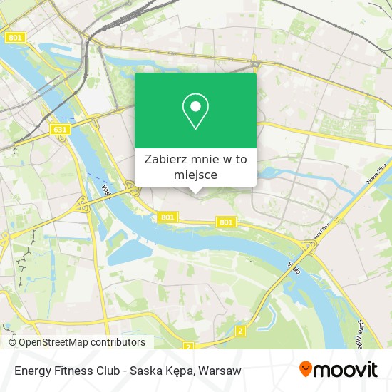 Mapa Energy Fitness Club - Saska Kępa