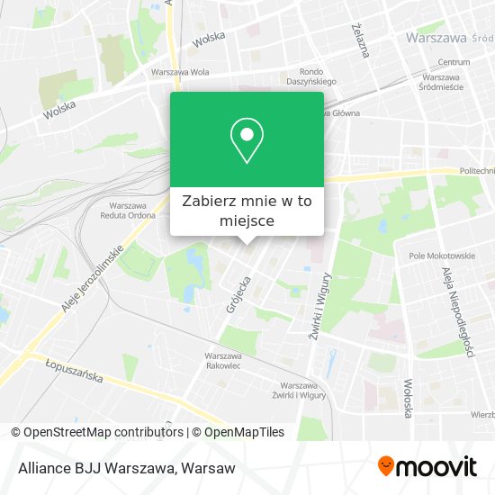 Mapa Alliance BJJ Warszawa