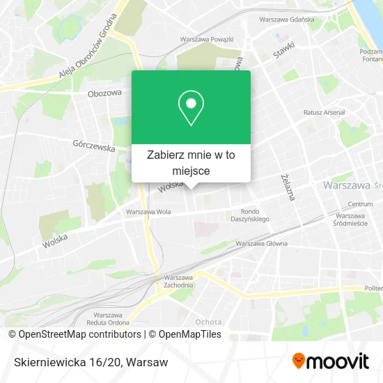 Mapa Skierniewicka 16/20