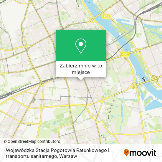 Mapa Wojewódzka Stacja Pogotowia Ratunkowego i transportu sanitarnego