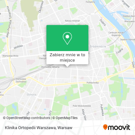 Mapa Klinika Ortopedii Warszawa