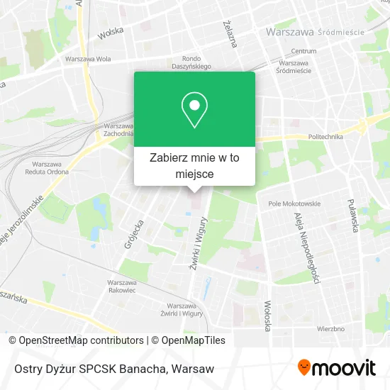 Mapa Ostry Dyżur SPCSK Banacha