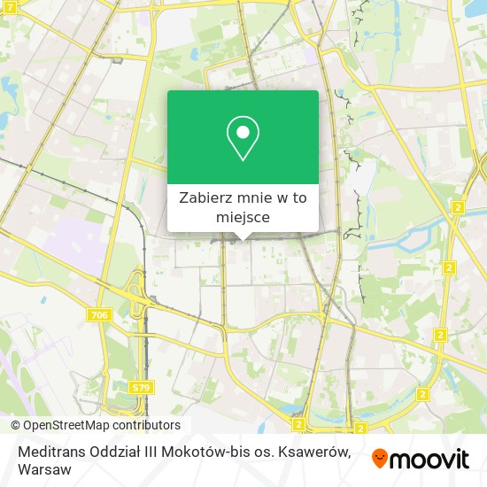 Mapa Meditrans Oddział III Mokotów-bis os. Ksawerów