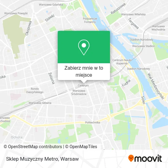 Mapa Sklep Muzyczny Metro