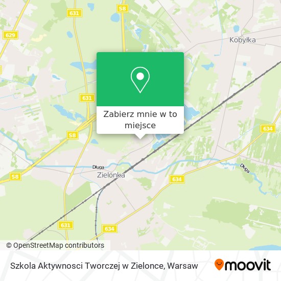 Mapa Szkola Aktywnosci Tworczej w Zielonce