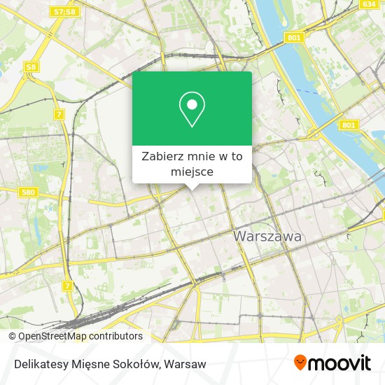 Mapa Delikatesy Mięsne  Sokołów