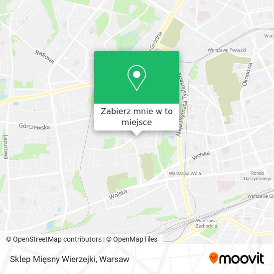 Mapa Sklep Mięsny Wierzejki