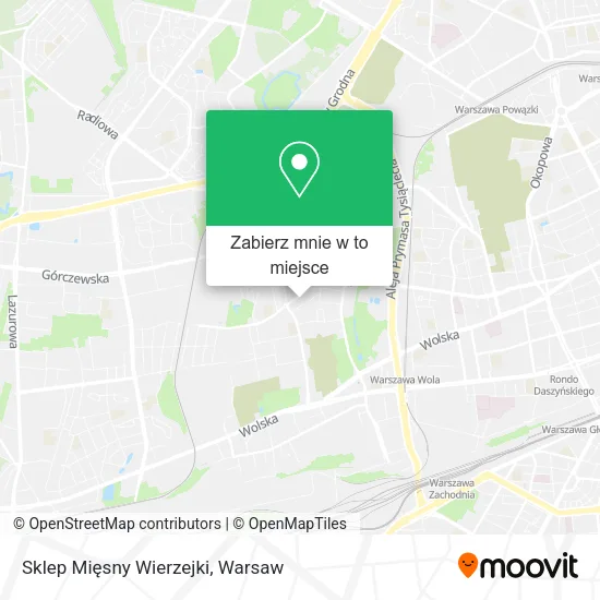 Mapa Sklep Mięsny Wierzejki