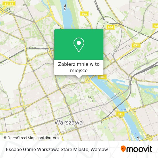 Mapa Escape Game Warszawa Stare Miasto