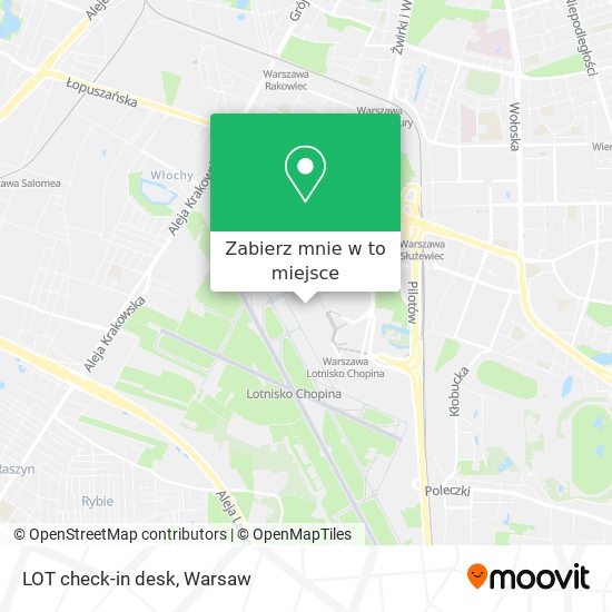 Mapa LOT check-in desk