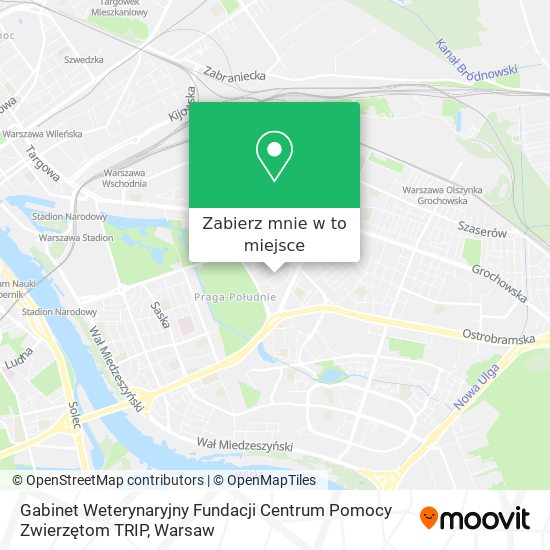 Mapa Gabinet Weterynaryjny Fundacji Centrum Pomocy Zwierzętom TRIP