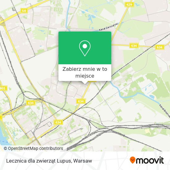 Mapa Lecznica dla zwierząt  Lupus