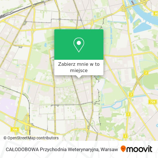 Mapa CAŁODOBOWA Przychodnia Weterynaryjna