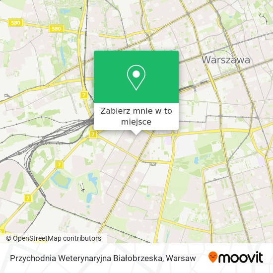 Mapa Przychodnia Weterynaryjna  Białobrzeska