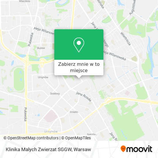 Mapa Klinika Malych Zwierzat SGGW