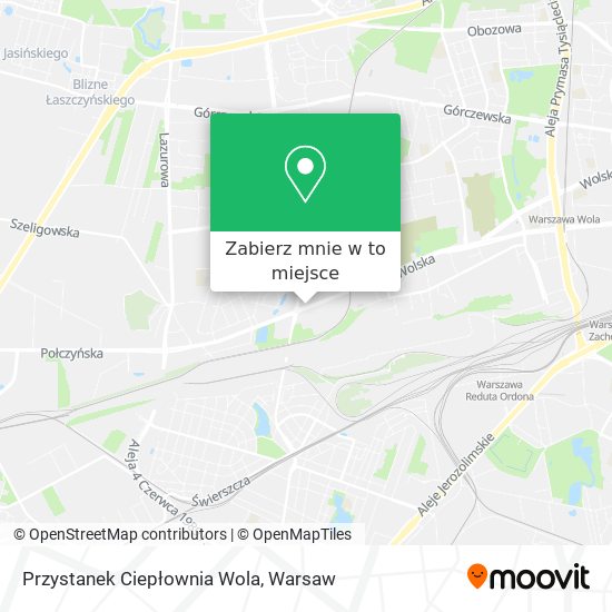 Mapa Przystanek Ciepłownia Wola