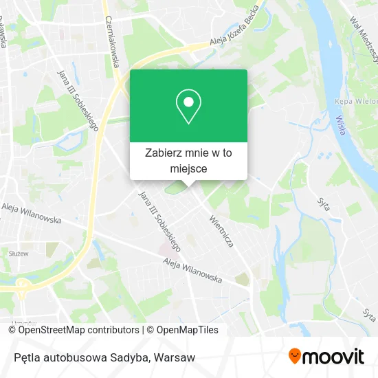 Mapa Pętla autobusowa Sadyba