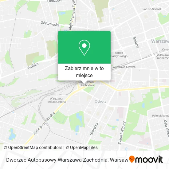 Mapa Dworzec Autobusowy Warszawa Zachodnia