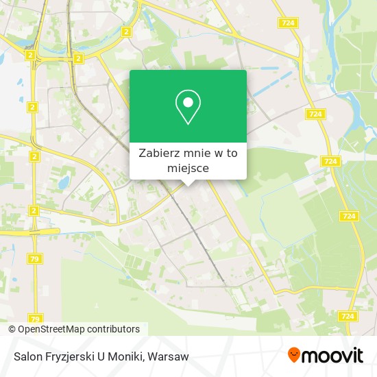 Mapa Salon Fryzjerski U Moniki