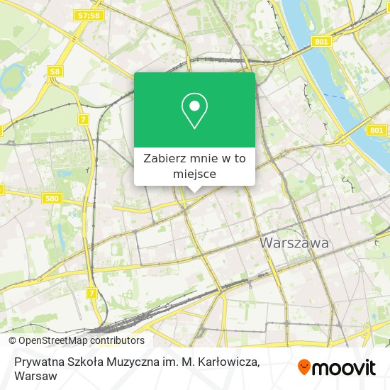 Mapa Prywatna Szkoła Muzyczna im. M. Karłowicza