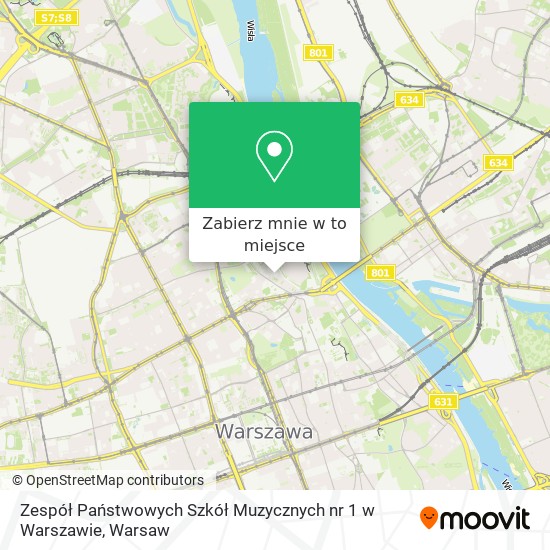 Mapa Zespół Państwowych Szkół Muzycznych nr 1 w Warszawie