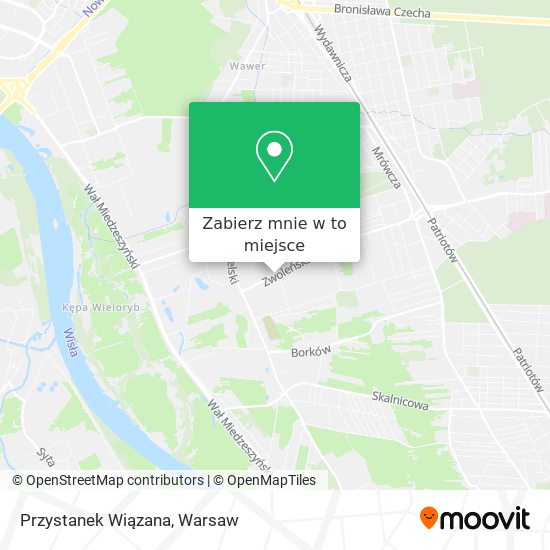 Mapa Przystanek Wiązana