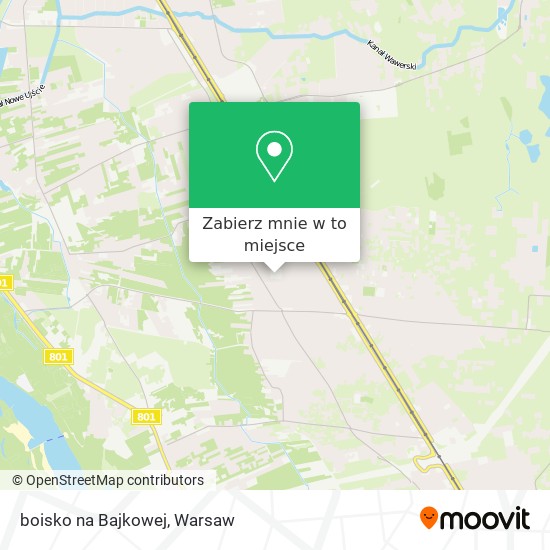 Mapa boisko na Bajkowej