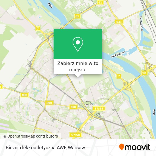 Mapa Bieżnia lekkoatletyczna AWF