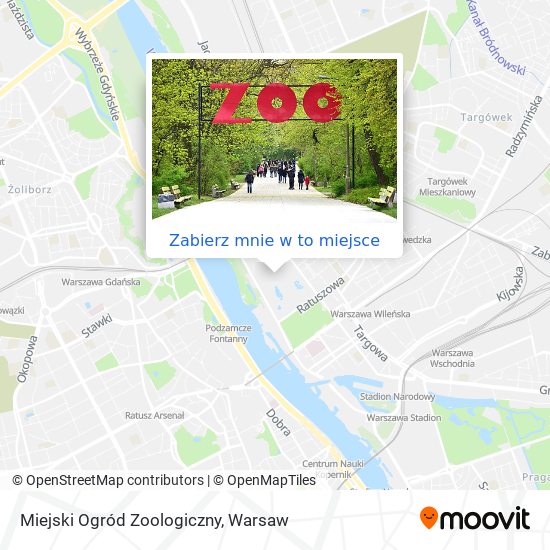 Mapa Miejski Ogród Zoologiczny