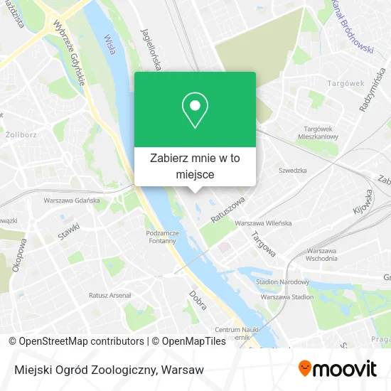 Mapa Miejski Ogród Zoologiczny