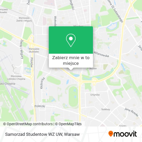 Mapa Samorzad Studentow WZ UW