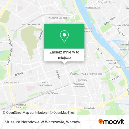 Mapa Museum Narodowe W Warszawie
