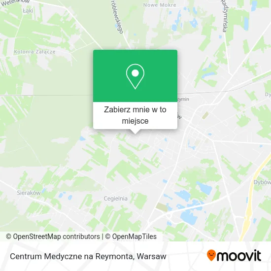 Mapa Centrum Medyczne na Reymonta