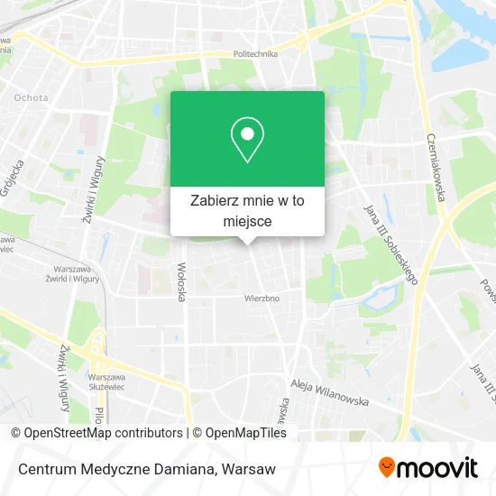 Mapa Centrum Medyczne Damiana