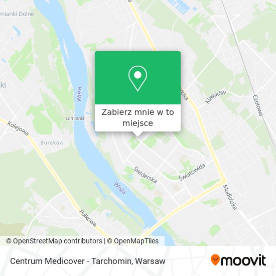 Mapa Centrum Medicover - Tarchomin