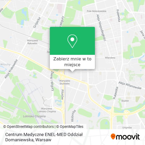 Mapa Centrum Medyczne ENEL-MED Oddział Domaniewska