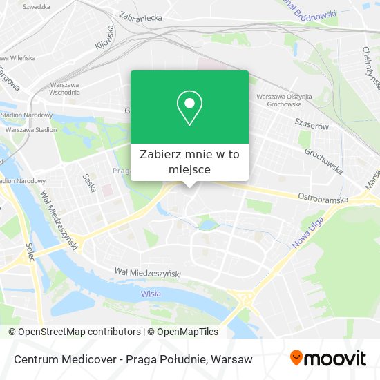 Mapa Centrum Medicover - Praga Południe